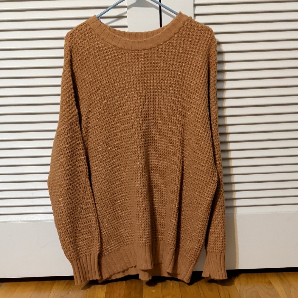 American Eagle Outfitters Women's Brown Crew Neck Sweater